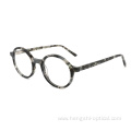 Women Fashion Round Eyeglasses Vintage Acetate Anti-blue Glasses Frames